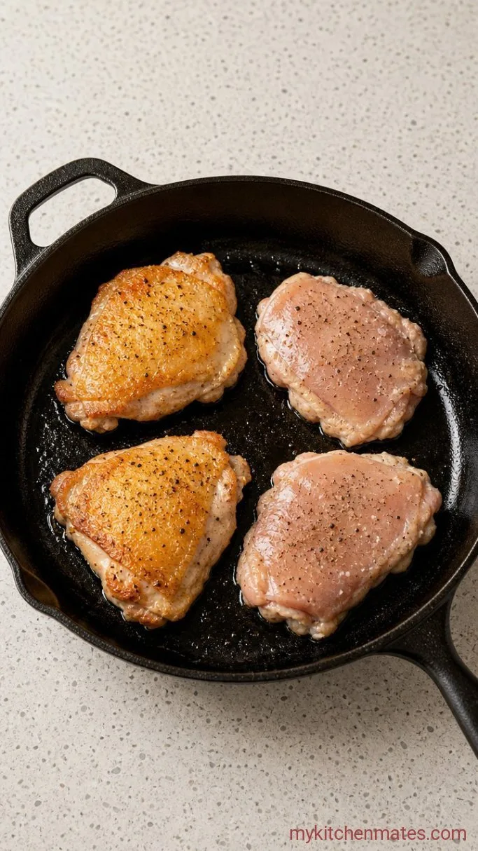 30-Minute Teriyaki Chicken Rice Bowl Step 1: Sear the Chicken