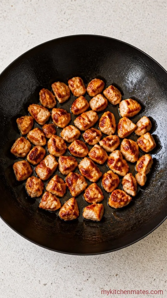 One-Pan Easy Chicken Fried Rice Step 1: Sear the Chicken