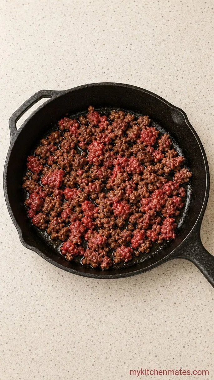 Step 1: Sear the Ground Beef