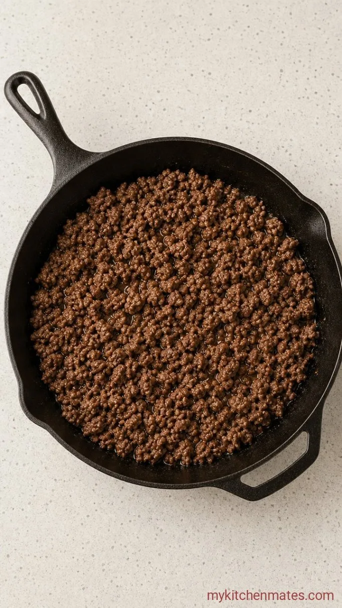 Step 1: Sear the Ground Beef