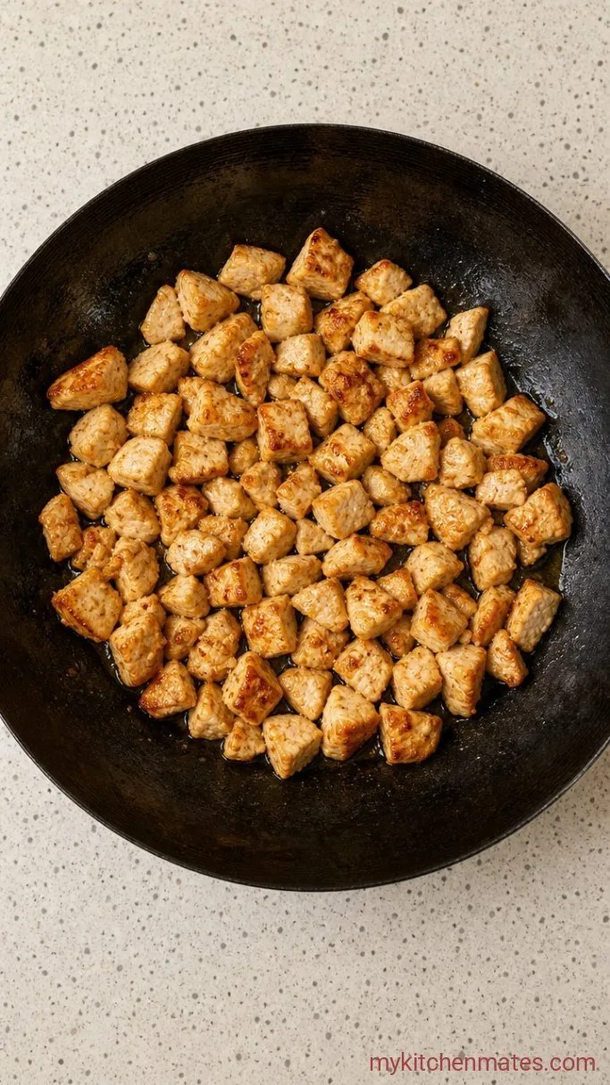 15-Minute Gluten Free Fried Rice Step 1: Sear the Protein
