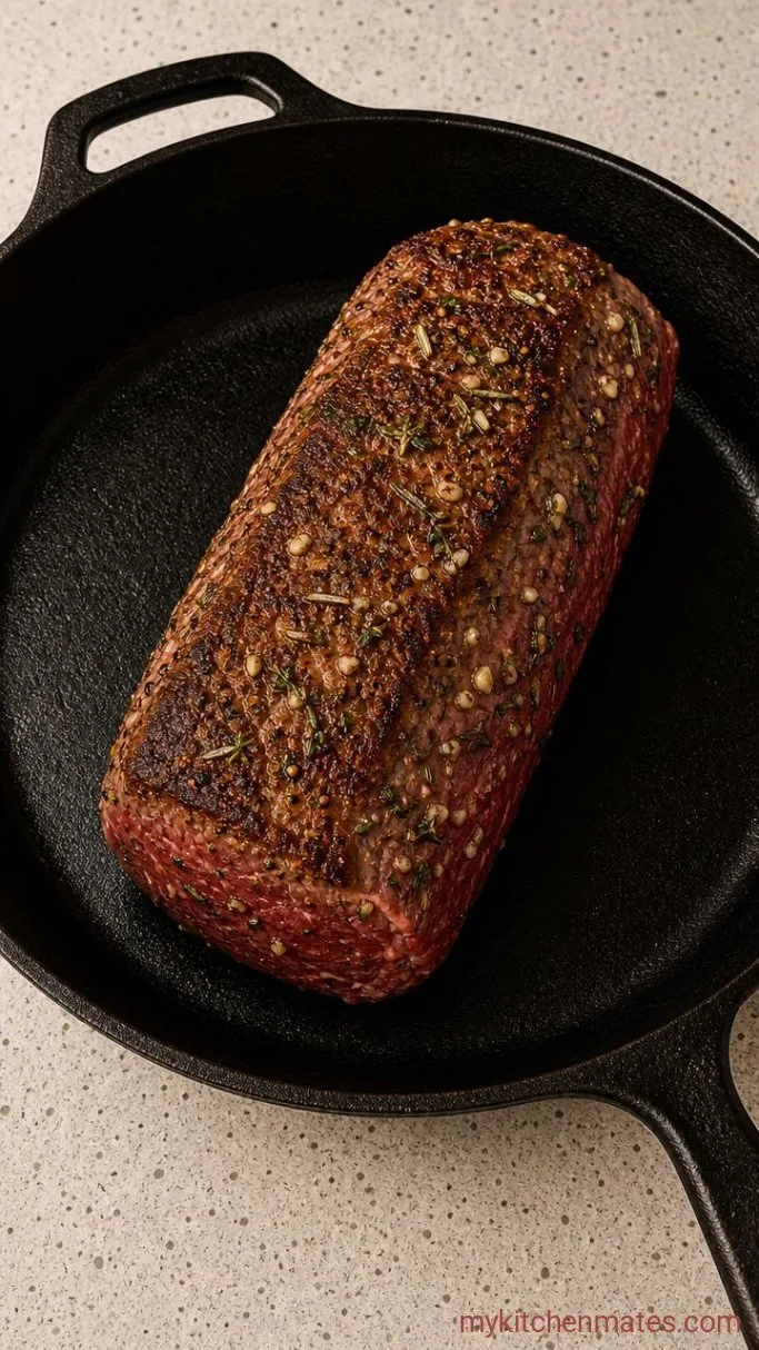 Roast Beef Sandwich With Horseradish Mayo and Crispy Crust Step 1: Sear the Roast