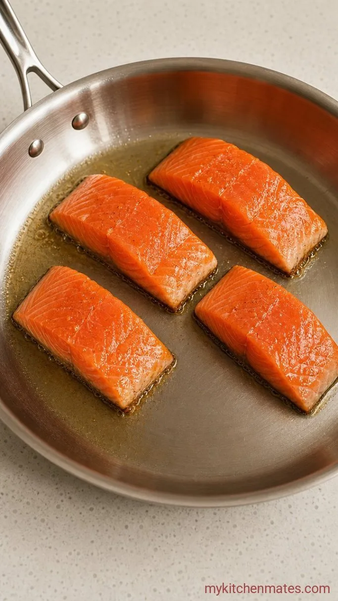 15-Minute Lemon Butter Salmon Step 1: Sear the Salmon