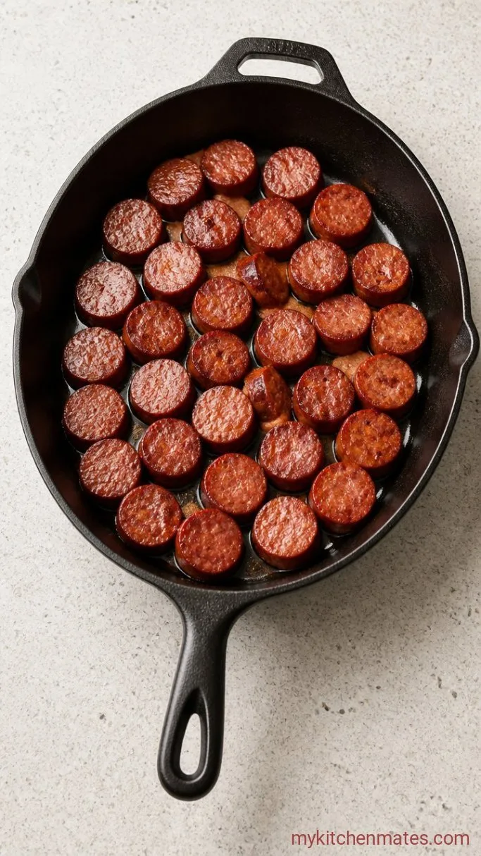 Smoky, Tender Crockpot Cabbage and Sausage Step 1: Sear the Sausage