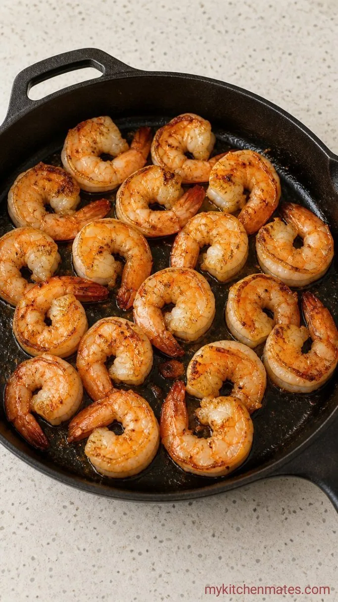 Creamy Shrimp Enchiladas in 40 Minutes Step 1: Sear the Shrimp