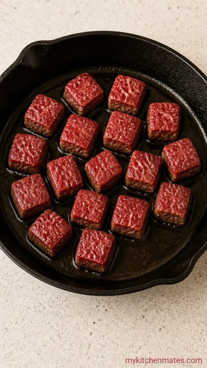 Step 1: Sear the Steak Tips