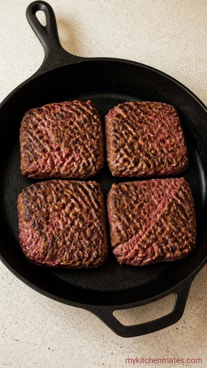 Tender Crockpot Cubed Steak with Rich Mushroom Gravy Step 1: Sear the Steak