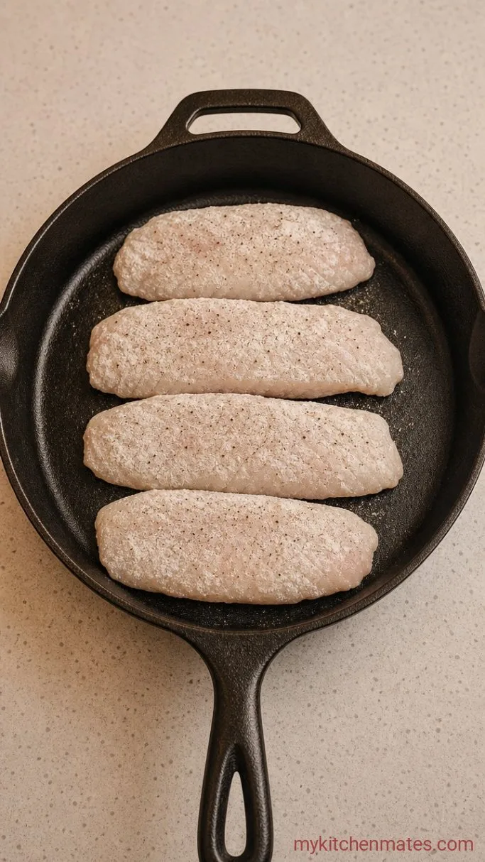 Crispy Pan-Fried Cod with Lemon Butter Sauce Step 1: Season and Coat the Cod