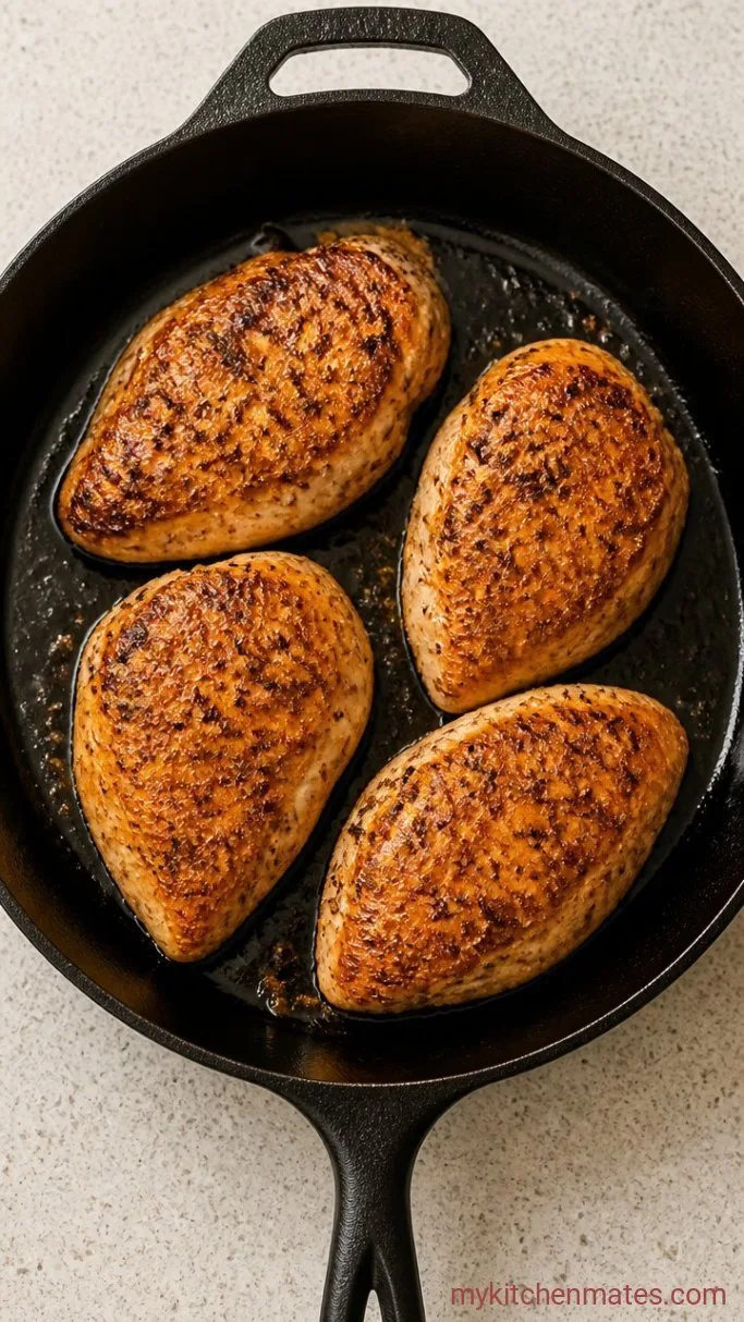Sticky Honey Garlic Chicken Breast (25 Minutes) Step 1: Season and Sear the Chicken