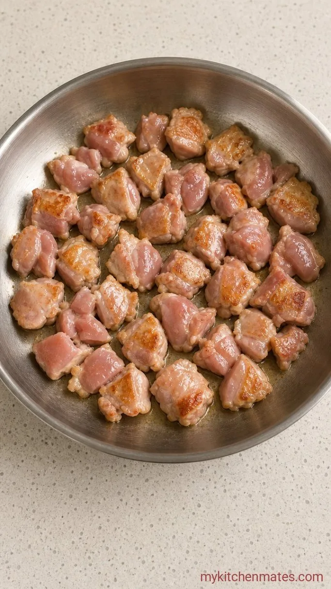 One-Pan Creamy Garlic Chicken Pasta Step 1: Season and Sear the Chicken