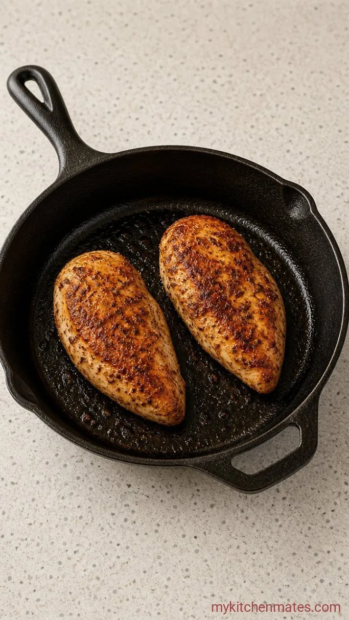 Quick Greek Chicken Wraps with Tzatziki Step 1: Season and Sear the Chicken