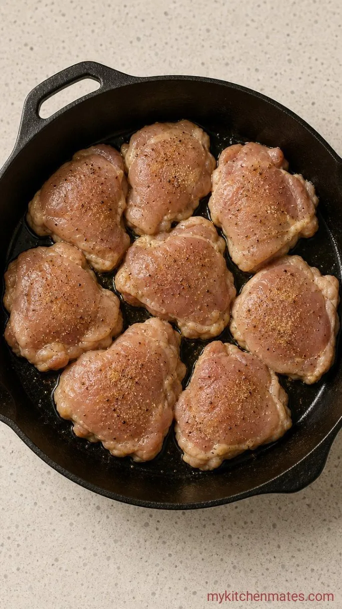 30-Minute BBQ Chicken Sliders Step 1: Season and Sear the Chicken