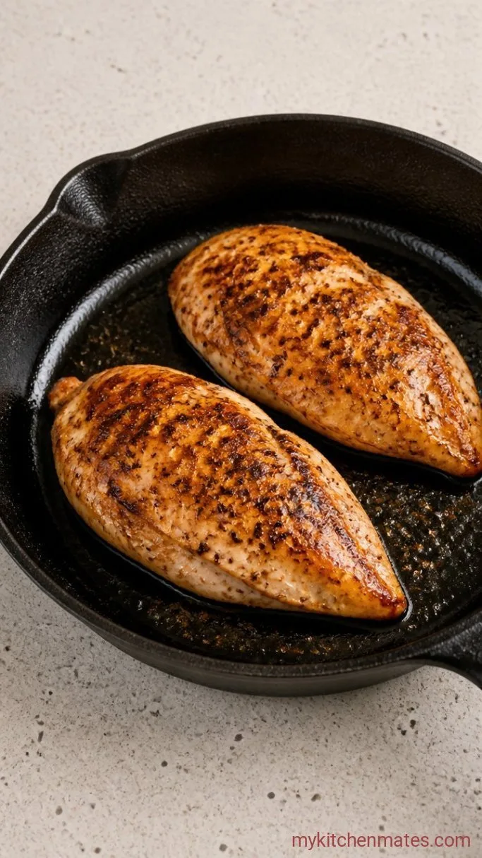 20-Minute BBQ Ranch Chicken Salad Step 1: Season and Sear the Chicken