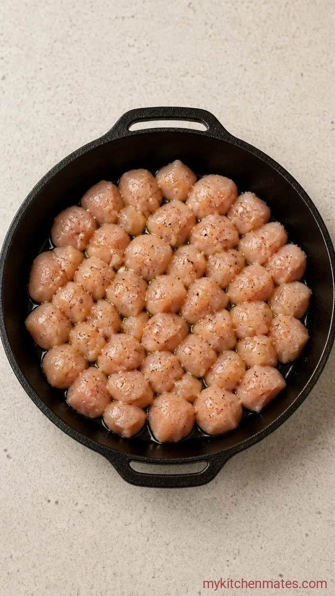 Quick 15-Minute Garlic Butter Chicken Bites Step 1: Season and Sear the Chicken