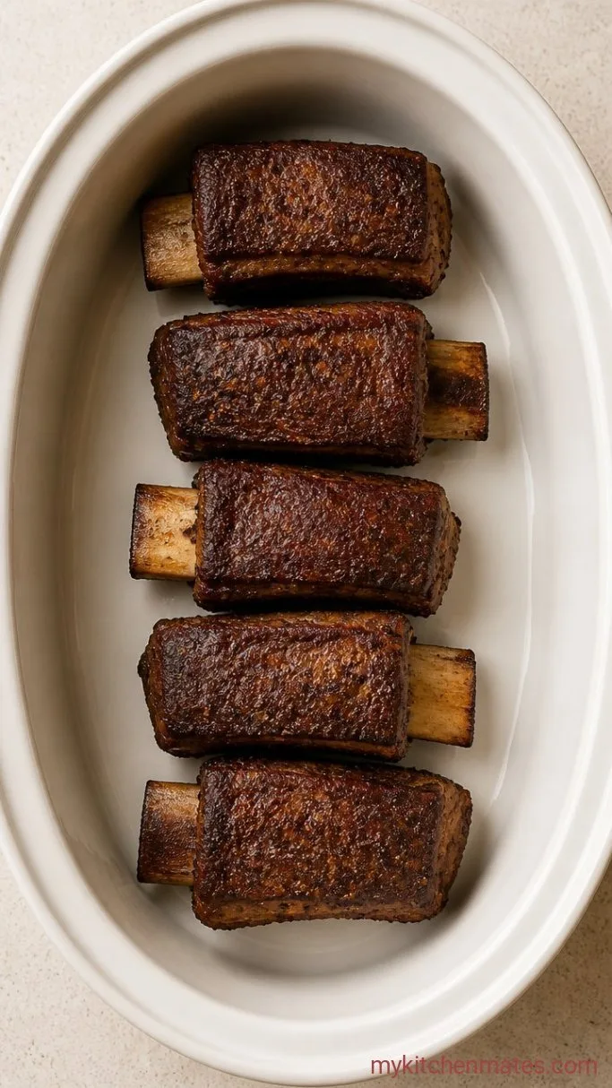 Fall-Apart Crockpot Short Ribs with Rich Gravy Step 1: Season and Sear the Short Ribs