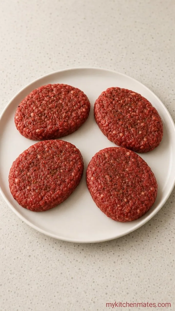 One-Pan Hamburger Steak with Mushroom Gravy Step 1: Season and Shape the Patties
