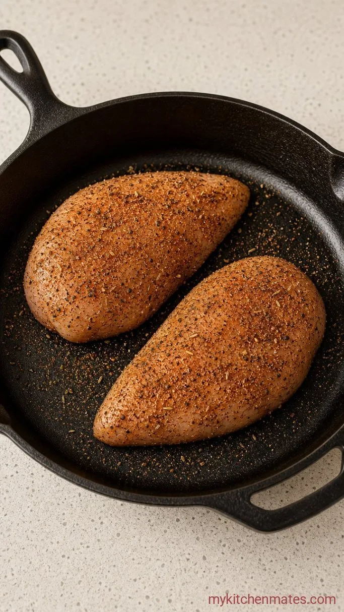 Juicy Low-Sodium Chicken Breast (Ready in 25 Minutes) Step 1: Season the Chicken