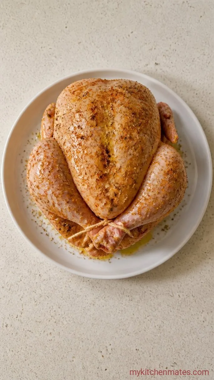 Crispy Air Fryer Rotisserie Chicken (Ready in Under an Hour) Step 1: Season the Chicken