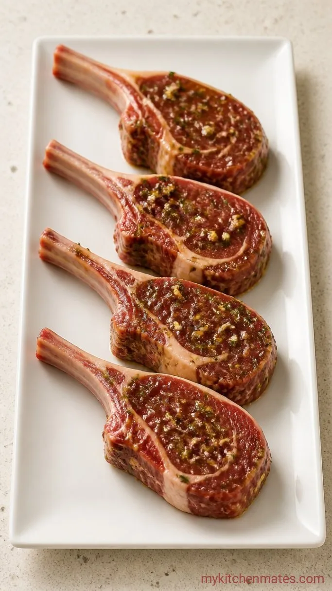 Quick Air Fryer Lamb Chops with Rosemary and Garlic Step 1: Season the Lamb Chops