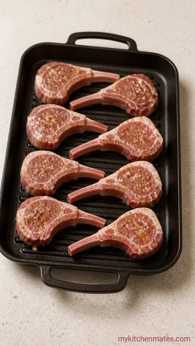 Sticky BBQ Glazed Lamb Chops Step 1: Season the Lamb Chops