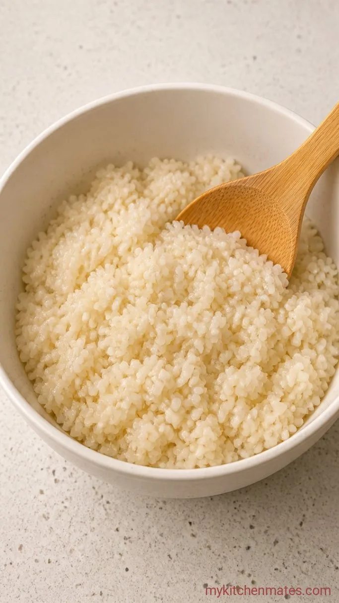 30-Minute Salmon Sushi Bowl (No Rolling) Step 1: Season the Rice