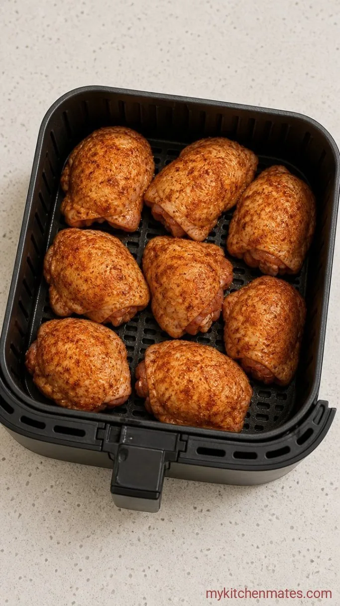 Crispy Air Fryer Chicken Thighs (Ready in 25 Minutes) Step 1: Season the Thighs