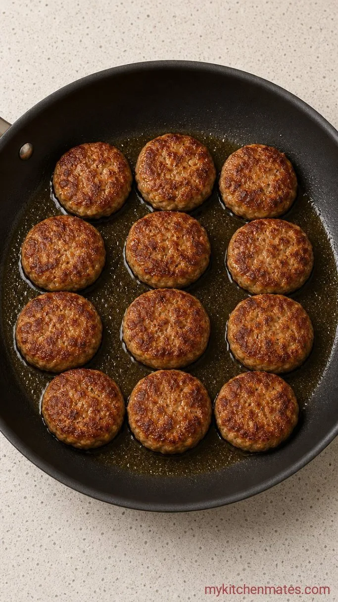 Step 1: Shape and Sear the Turkey Patties