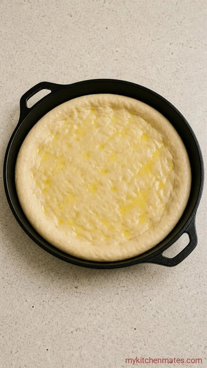 Step 1: Shape the Dough in the Skillet