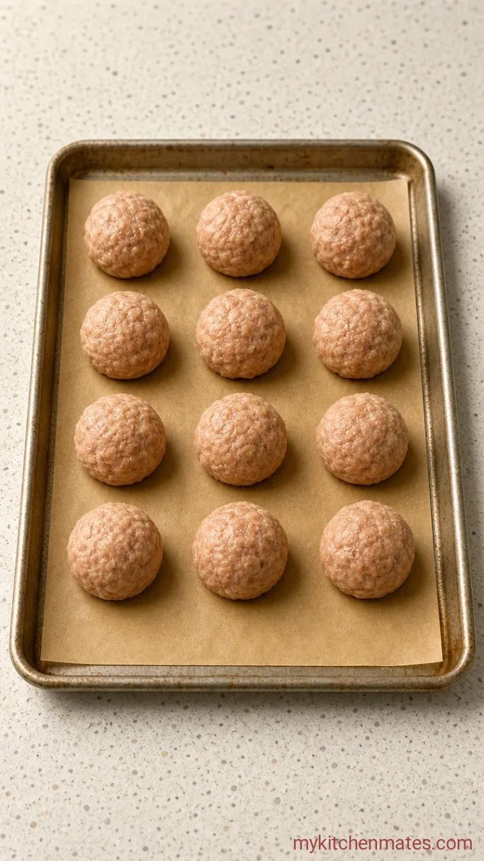 Step 1: Shape the Meatballs