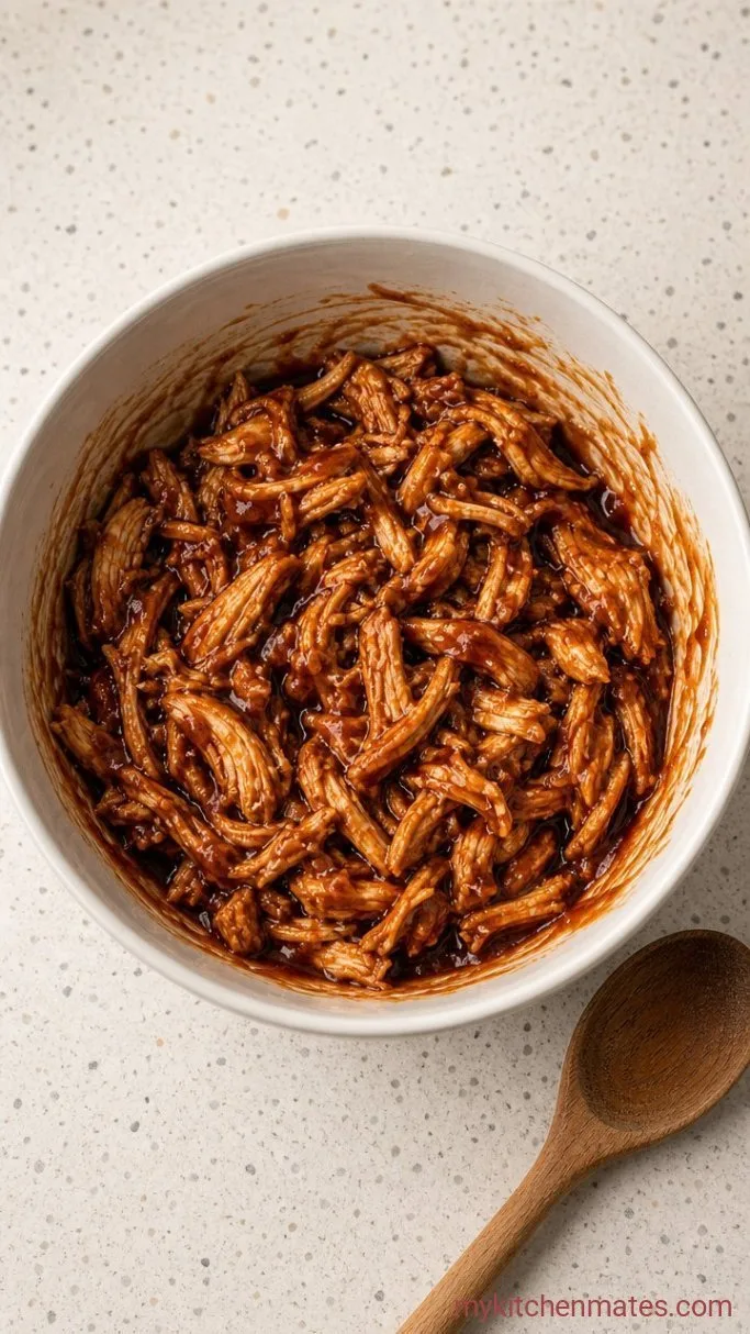 Step 1: Shred and Sauce the Chicken