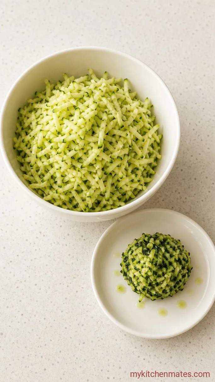 Step 1: Shred and Squeeze the Zucchini