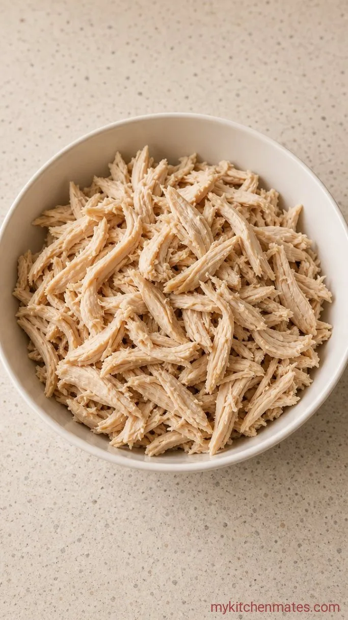 Quick Low Calorie Chicken Salad with Greek Yogurt Step 1: Shred the Chicken