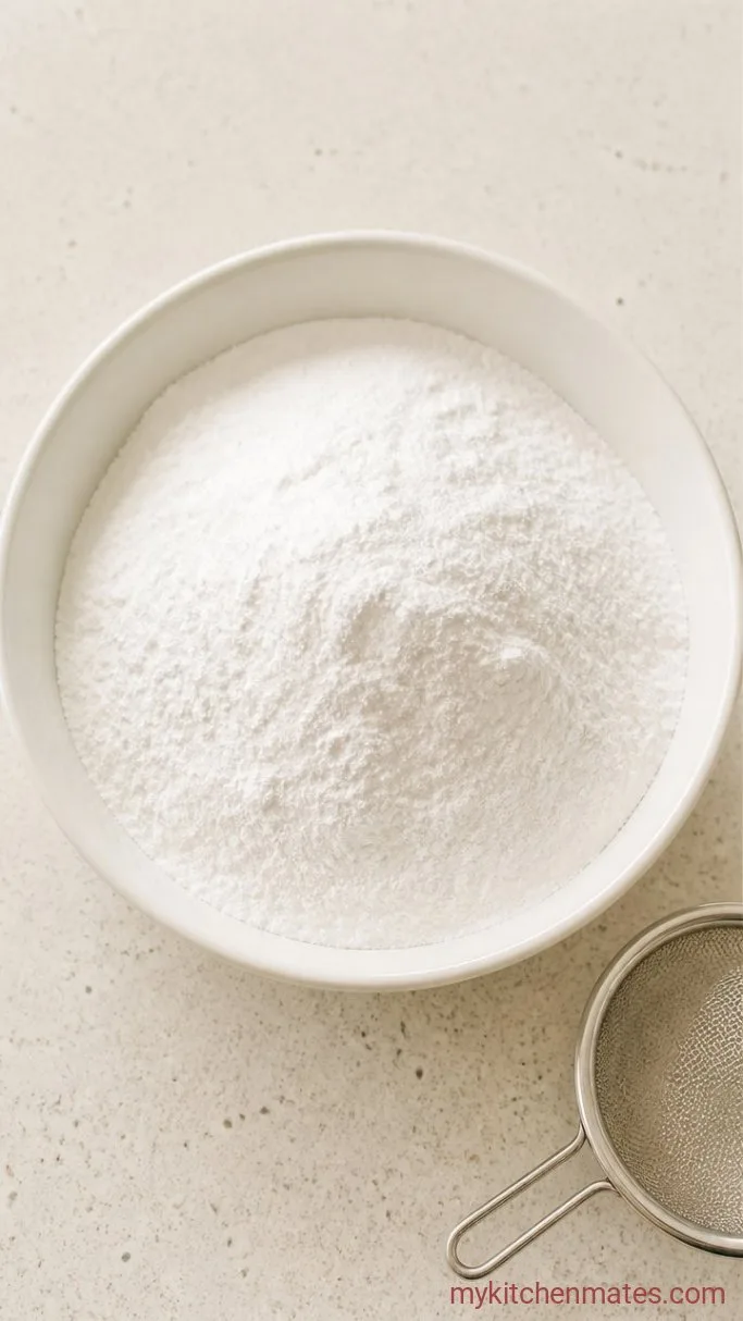 4-Ingredient Sugar Cookie Icing That Hardens Step 1: Sift the Powdered Sugar