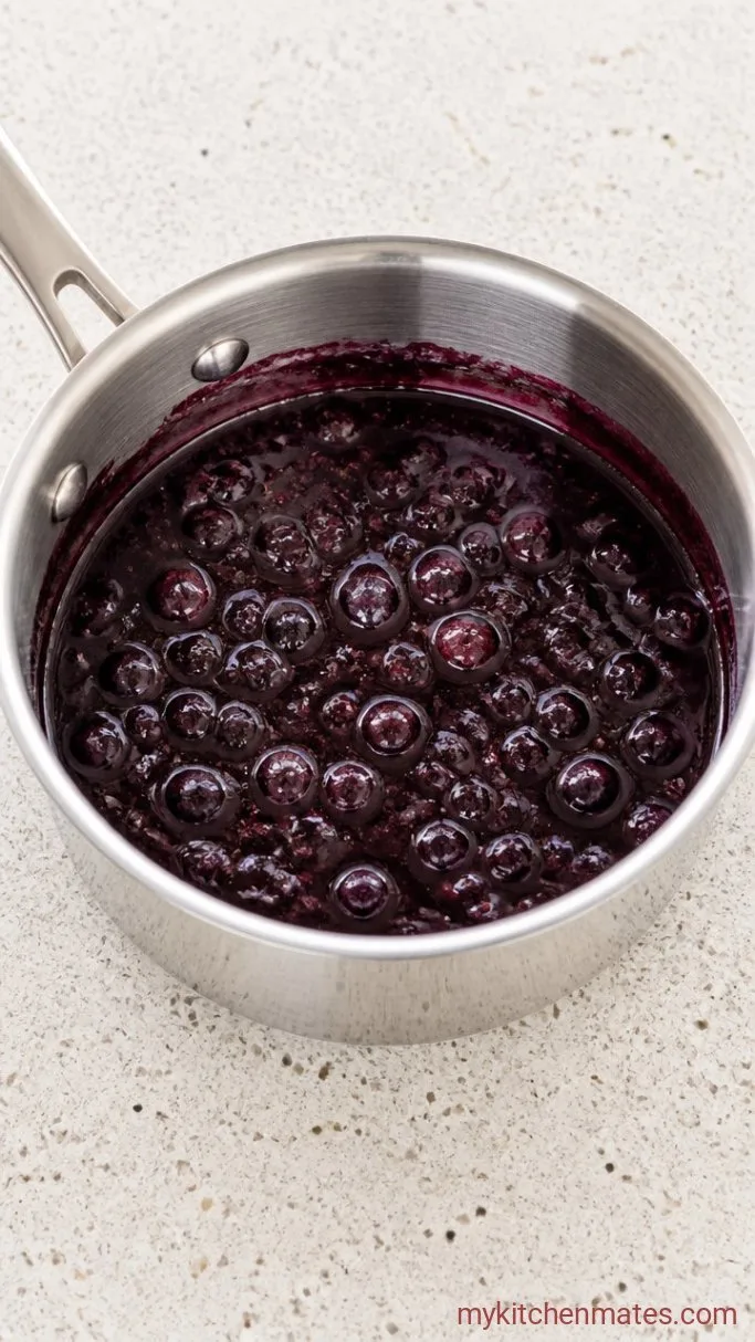 Step 1: Simmer the Blueberry Syrup
