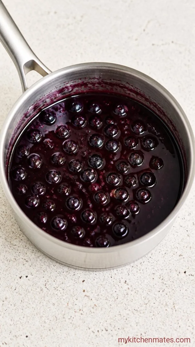 Blueberry Matcha Latte Step 1: Simmer the Blueberry Syrup