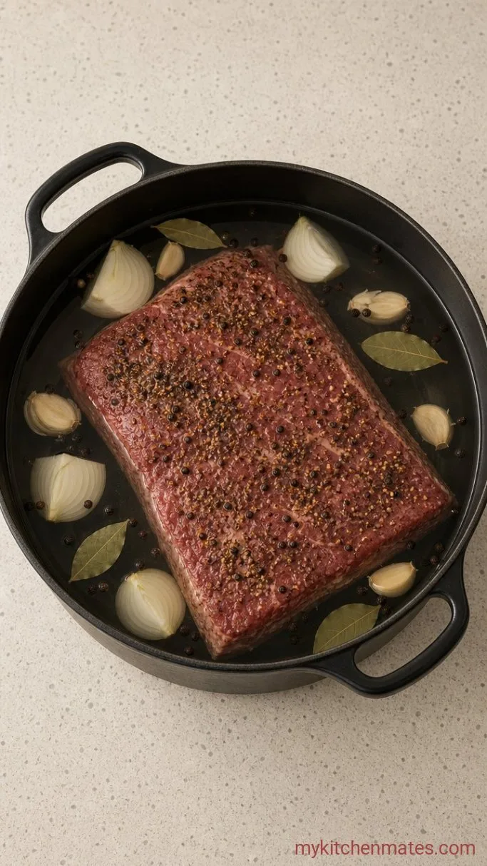 Step 1: Simmer the Brisket