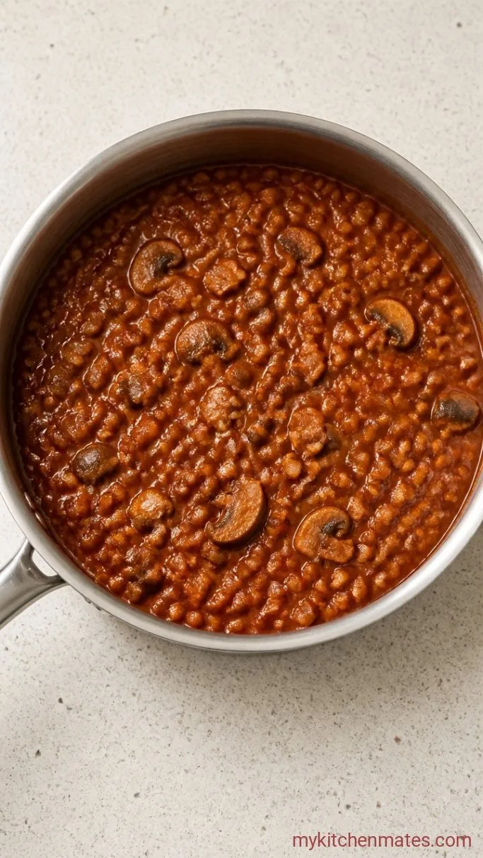 Gluten-Free Dairy-Free Lasagna That’s Actually Creamy Step 1: Simmer the Lentil Sauce