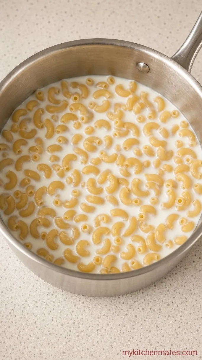 Step 1: Simmer the Pasta in Milk