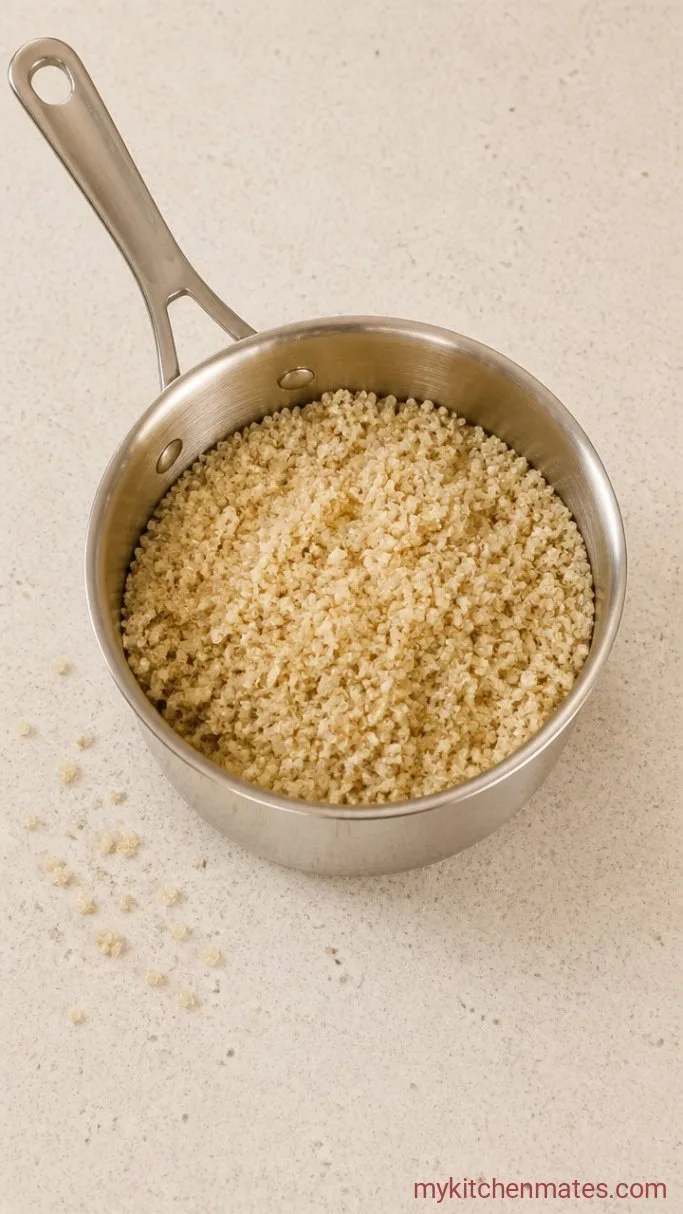 30-Minute Salmon Protein Bowl with Sesame Ginger Dressing Step 1: Simmer the Quinoa
