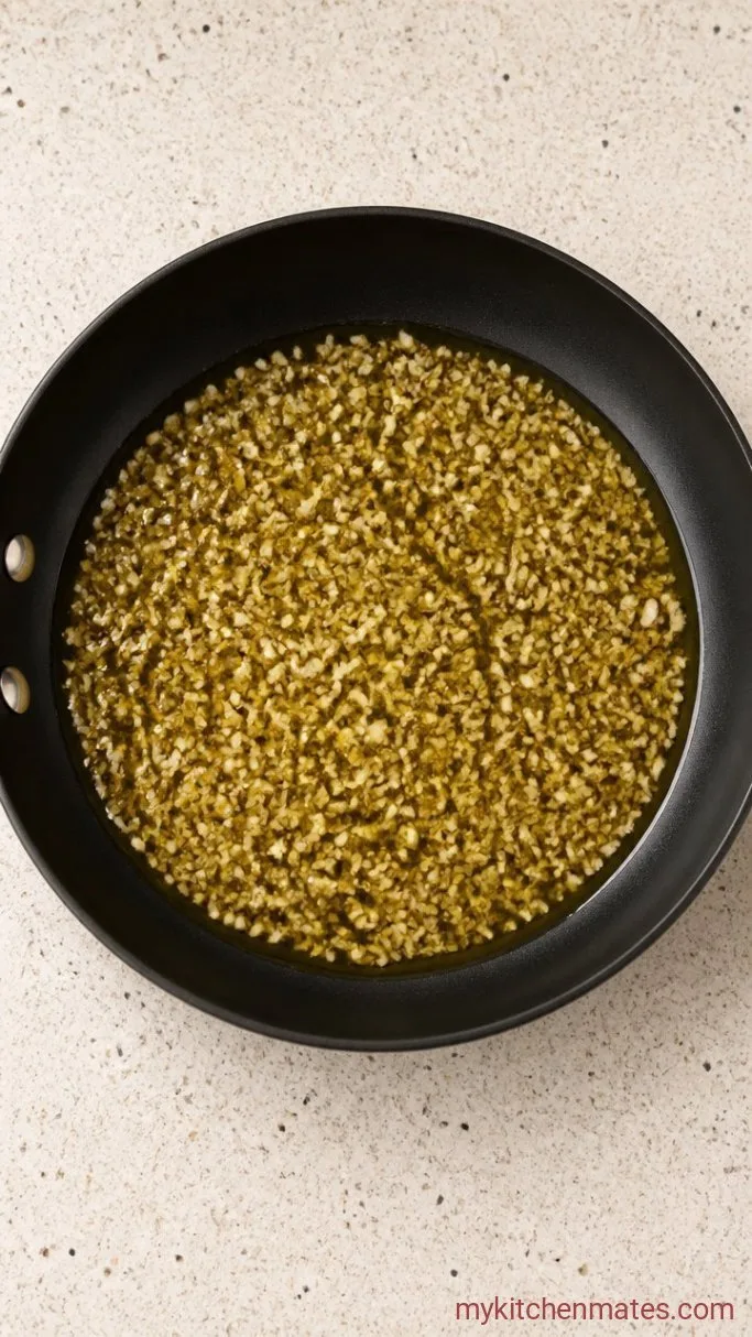Pantry Puttanesca Sauce (20 Minutes) Step 1: Sizzle the Garlic and Anchovies