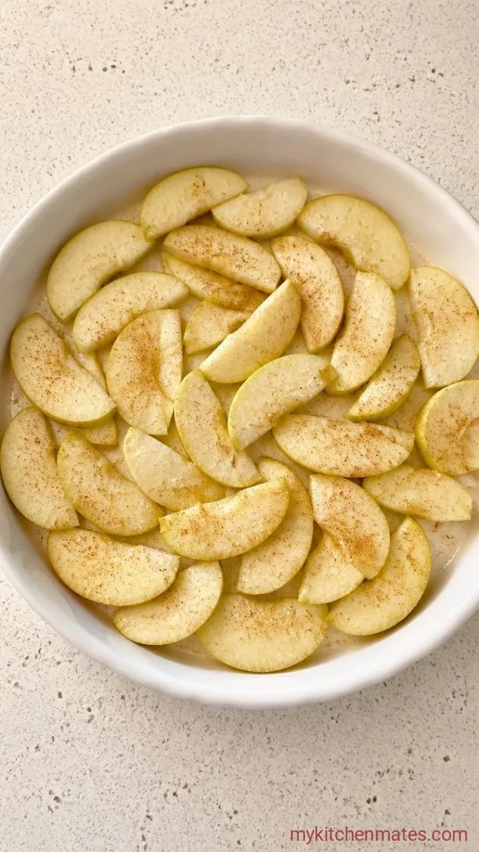 Step 1: Slice and Arrange the Apples
