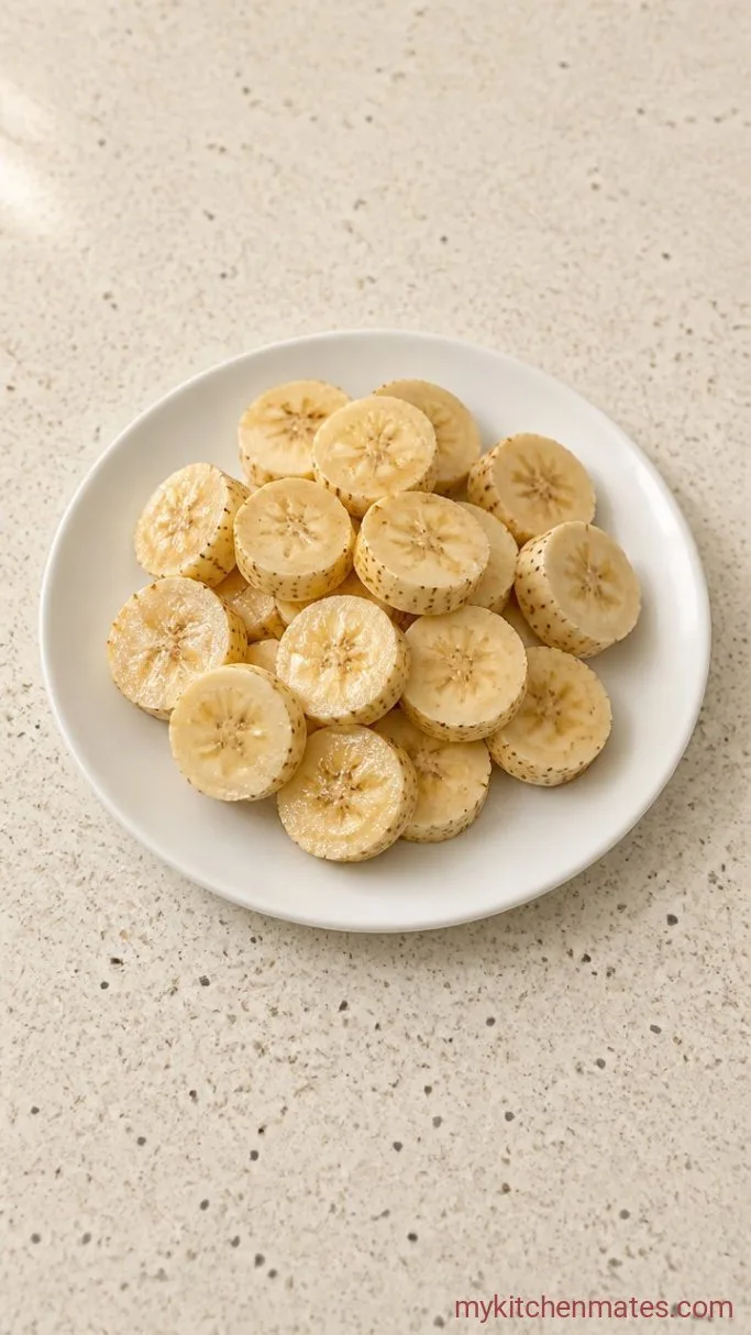 5-Minute Frozen Banana Ice Cream (3 Ingredients!) Step 1: Slice and Freeze the Bananas
