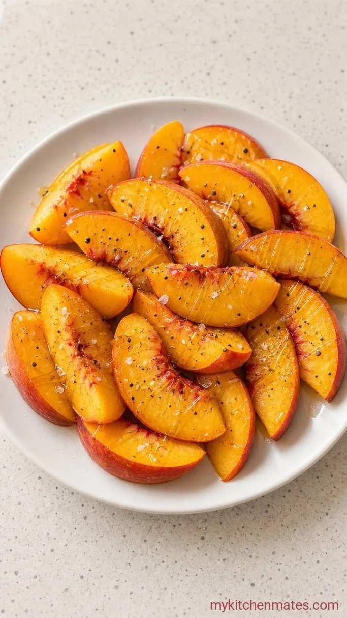 Step 1: Slice and Season the Peaches