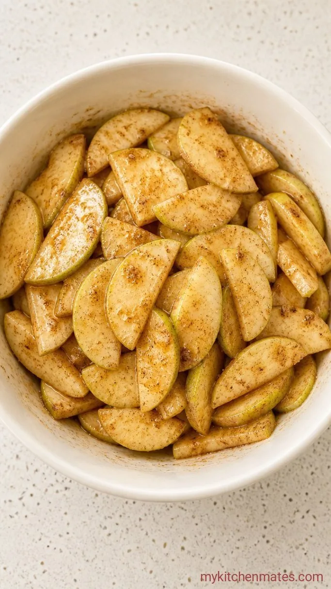 Step 1: Slice and Toss the Apples