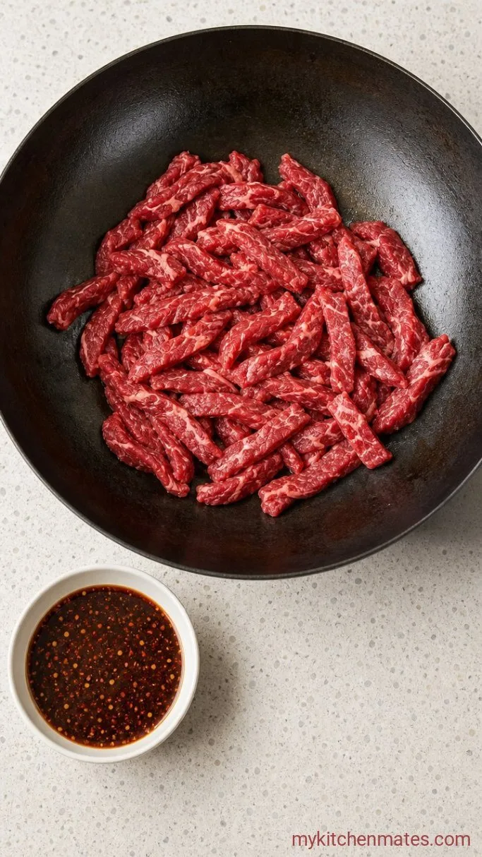 Step 1: Slice the Beef and Mix the Sauce