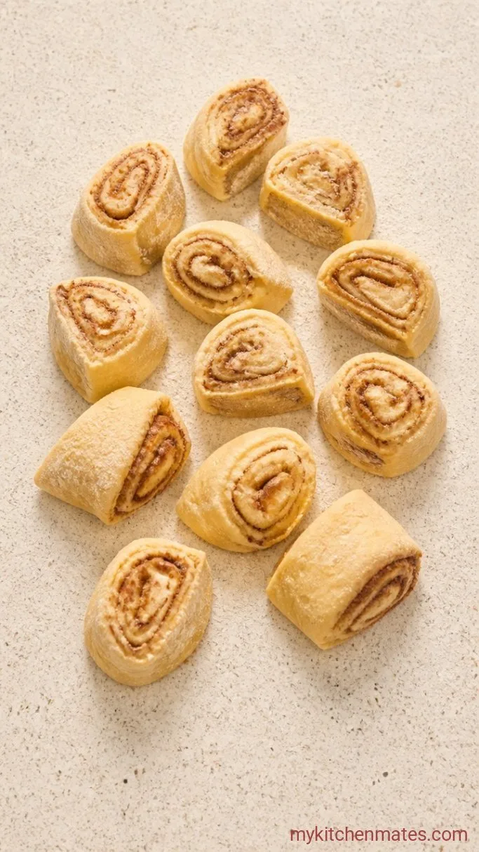 Step 1: Slice the Cinnamon Rolls