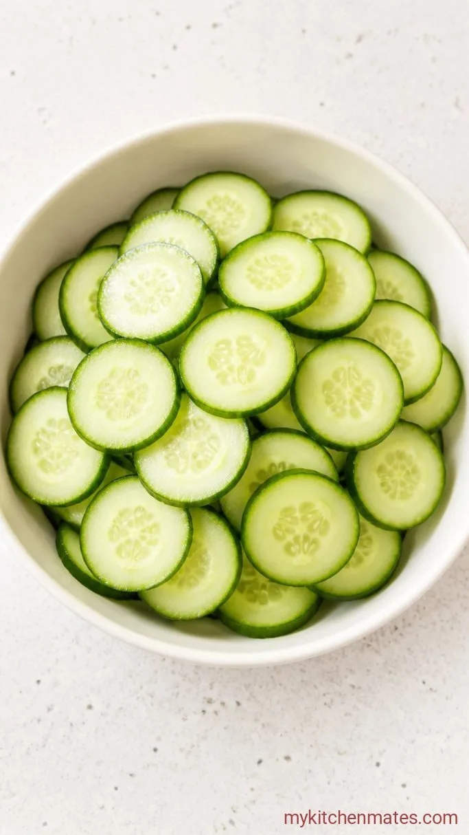 10-Minute Spicy Korean Cucumber Salad (Oi Muchim) Step 1: Slice the Cucumbers