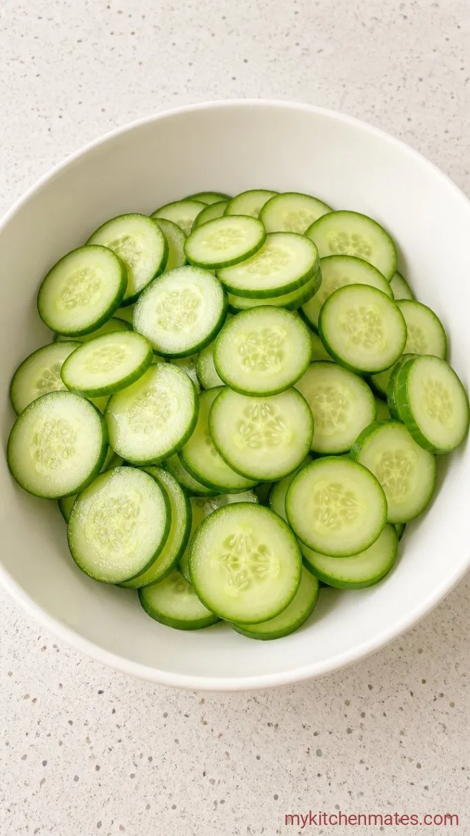 Step 1: Slice the Cucumbers