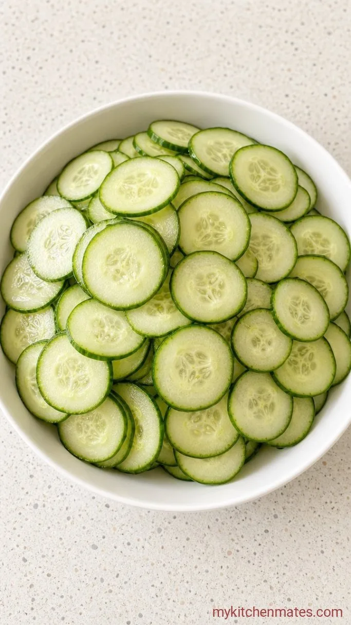 Step 1: Slice the Cucumbers