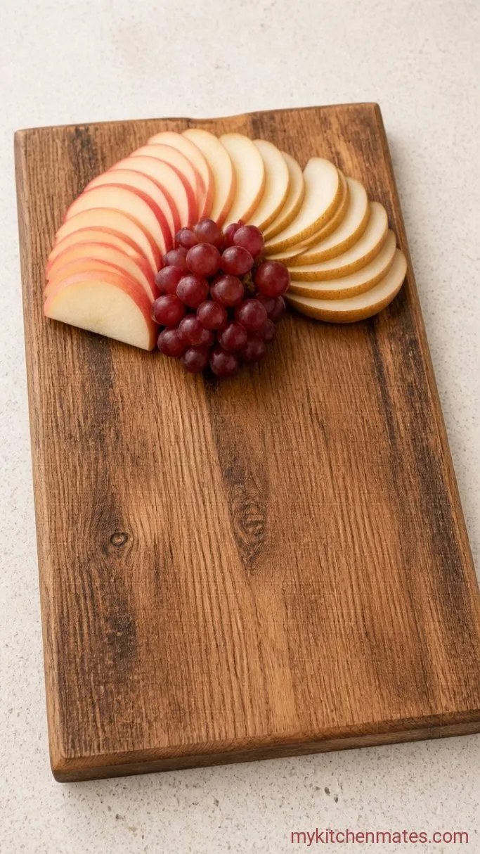 20-Minute Vegetarian Charcuterie Board Step 1: Slice the Fruit